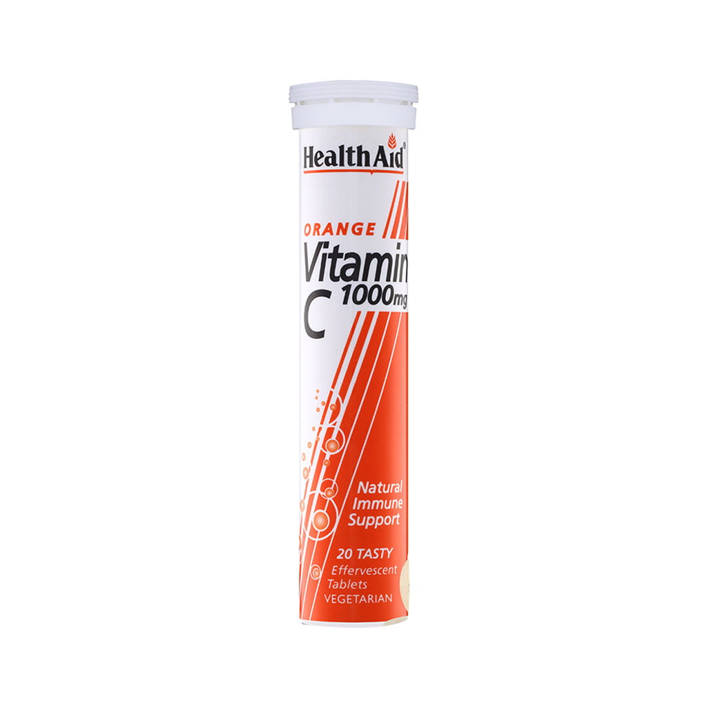 ویتامین C 1000 جوشان با طعم پرتقال هلث اید Health Aid Vitamin C 1000 mg