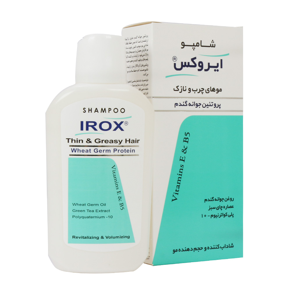 شامپو موهای چرب و نازک ایروکس پروتئین جوانه گندم WHEAT GERM PROTEIN IROX