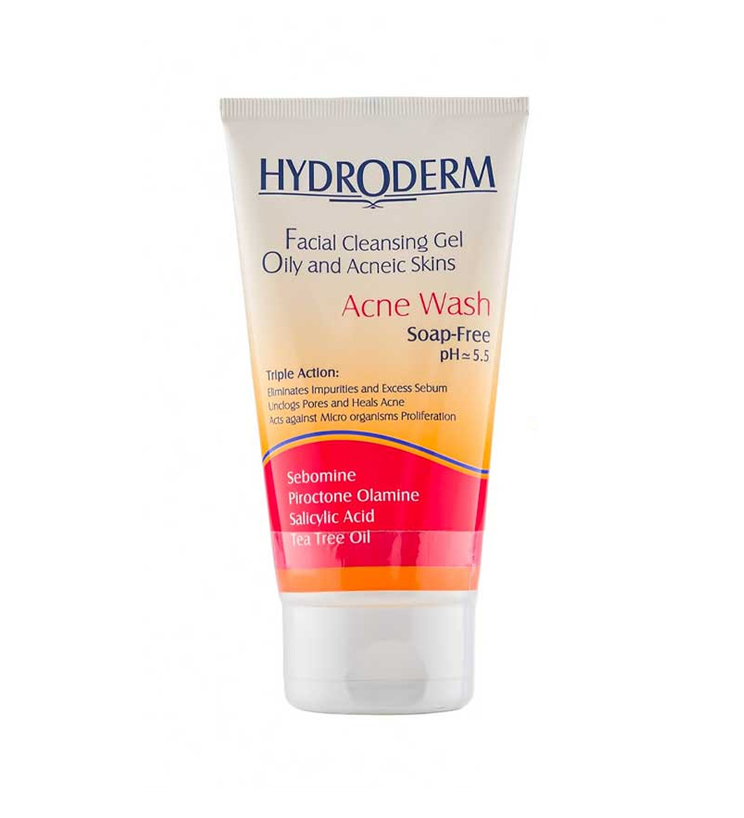 ژل شستشوی صورت پوست های چرب و آکنه ای هیدرودرم ACNE WASH HYDRODERM