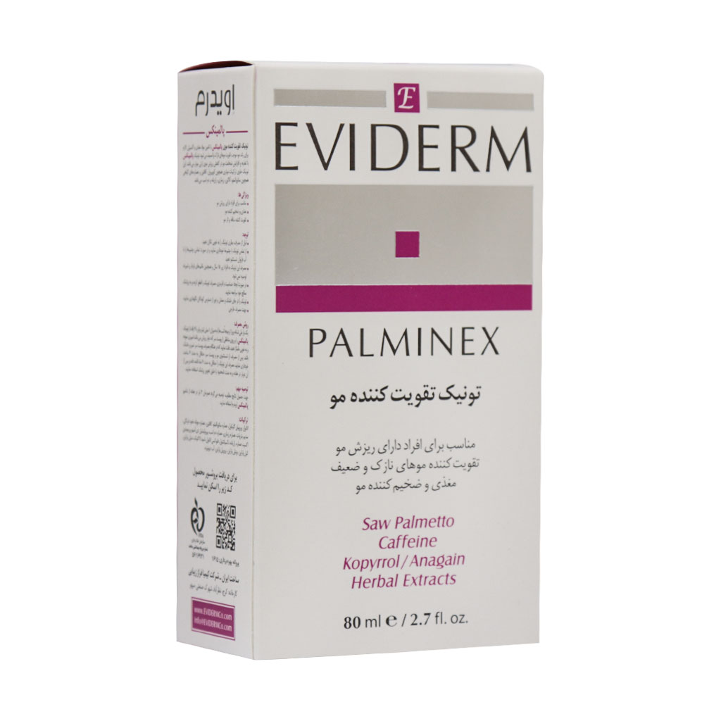 تونیک تقویت کننده و ضد ریزش مو پالمینکس اویدرم Eviderm Palminex Anti Hair Loss Tonic