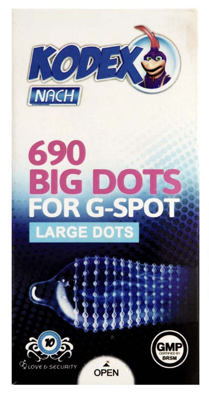 کاندوم خاردار 690 بیگ دات Kodex 690 Big Dots Condom For G-Spot