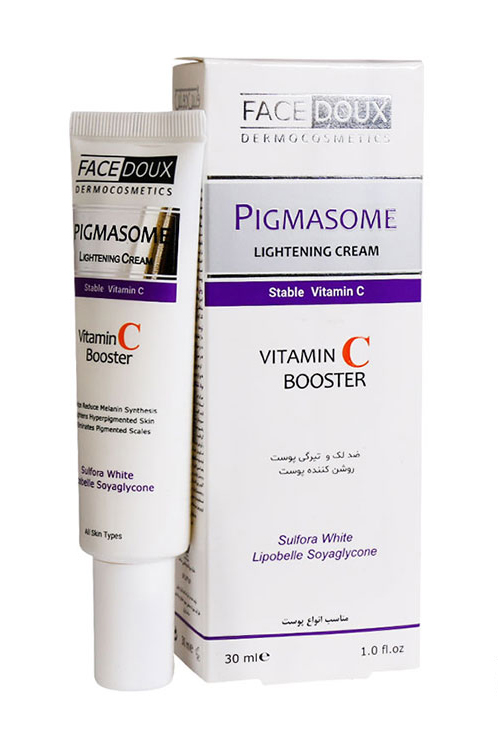 کرم ضد لک ویتامین سی پیگمازوم فیس دوکس FACEDOUX Pigmasome stable vitamin C Booster