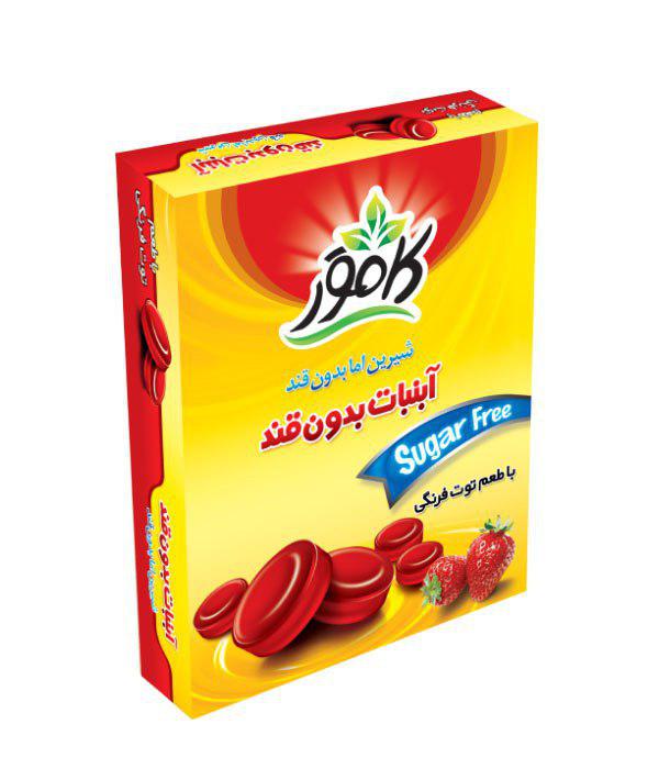 آبنبات توت فرنگی بدون قند کامور Kamvar