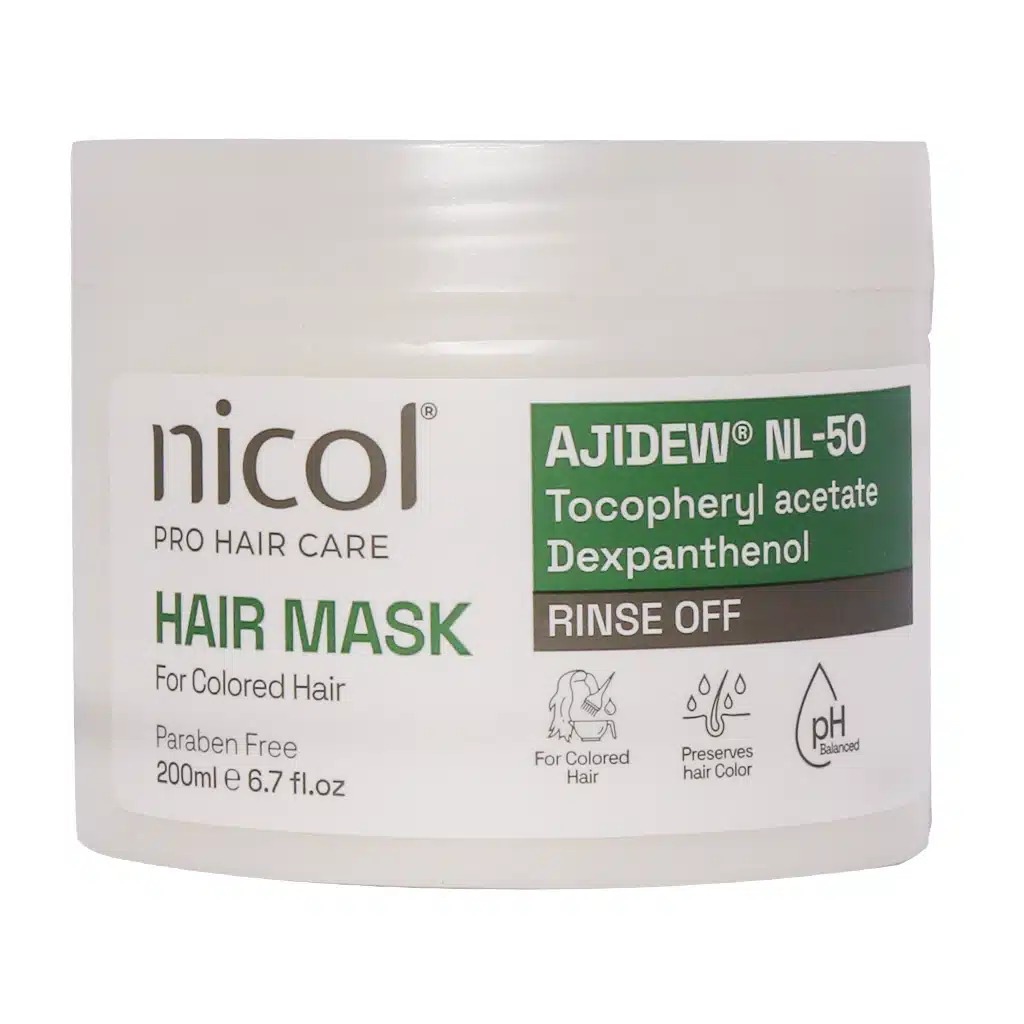 ماسک موی رنگ شده با آبکشی نیکول Hair Mask For Colored Hair