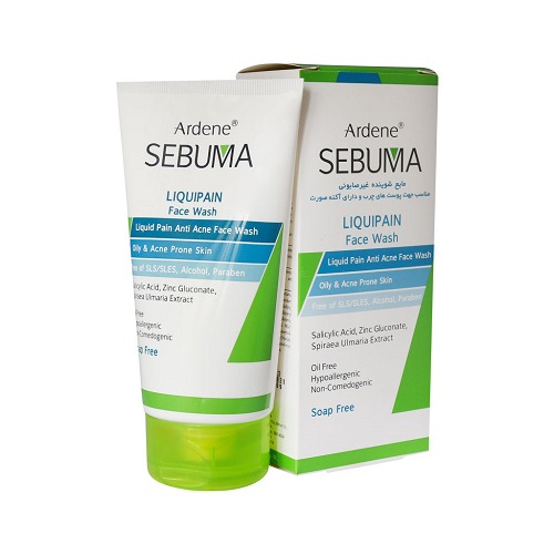 مایع شوینده غیرصابونی صورت پوست های چرب و آکنه دار سبوما آردن Sebuma Liquid Pain Anti Acne Face Wash